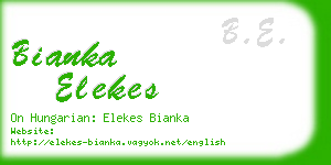 bianka elekes business card